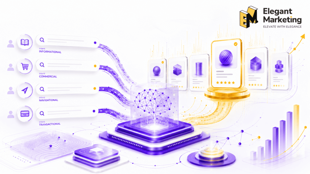AI search platforms evaluating brands based on search intent, authority, and relevance across different stages of the customer journey